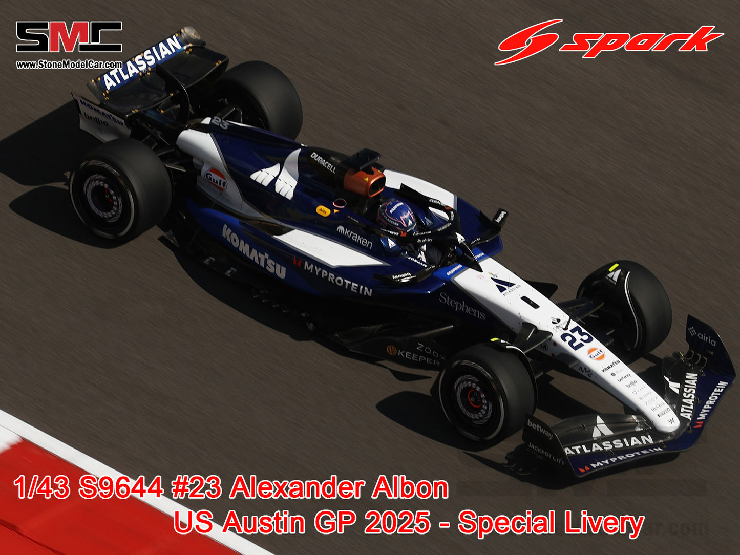 [Pre-Order] Williams F1 FW47 #23 Alexander Albon US Austin GP Special Livery 2025 1:43 Spark S9644
