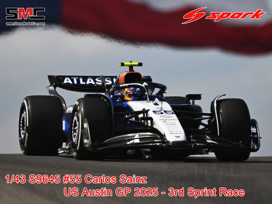 [Pre-Order] Williams F1 FW47 #55 Carlos Sainz US Austin GP Special Livery 2025 1:43 Spark S9645