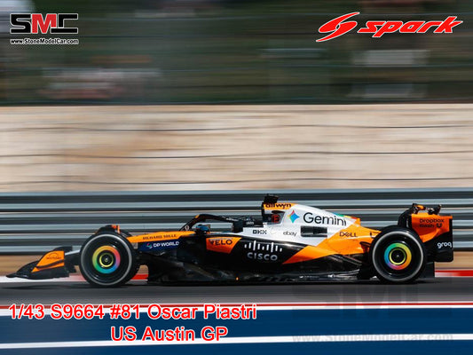 [Pre-Order] McLaren F1 MCL39 #81 Oscar Piastri US Austin GP 2025 Special Livery 1:43 Spark S9664