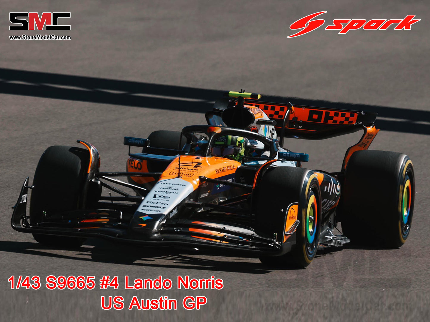 [Pre-Order] McLaren F1 MCL39 #4 Lando Norris US Austin GP 2025 Special Livery 1:43 Spark S9665