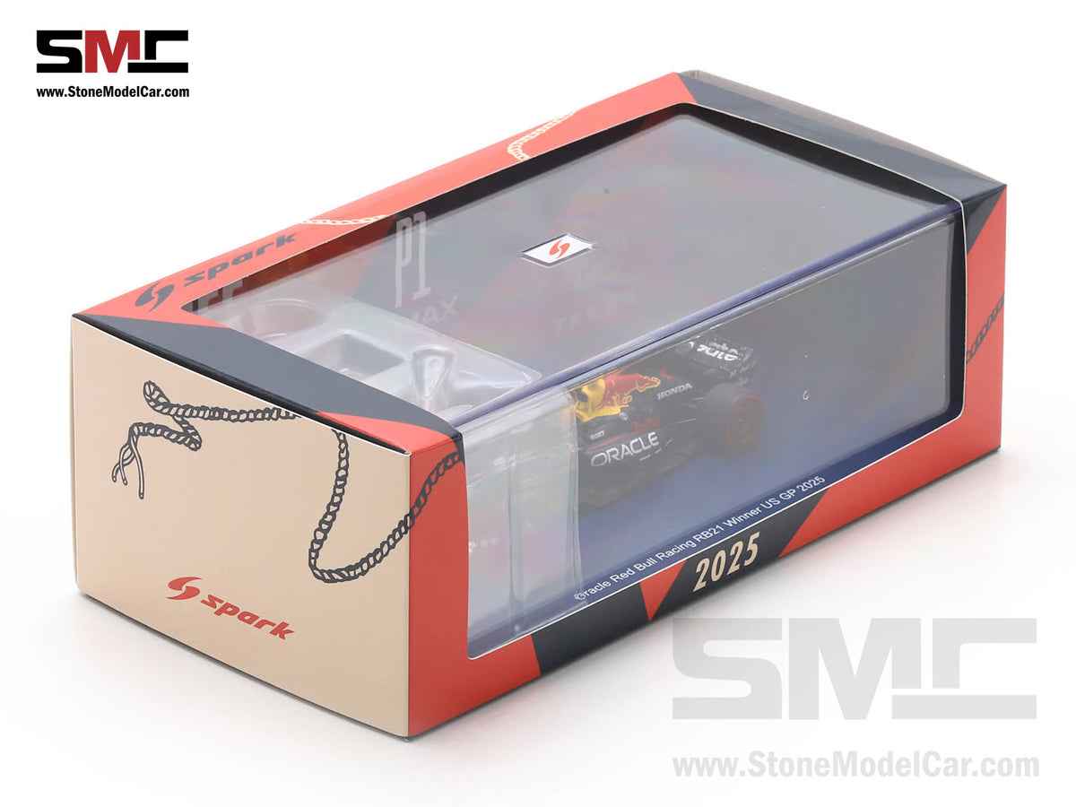 [Pre-Order] Red Bull F1 RB21 #1 Max Verstappen US Austin GP Winner 2025 1:43 Spark Figure Edition