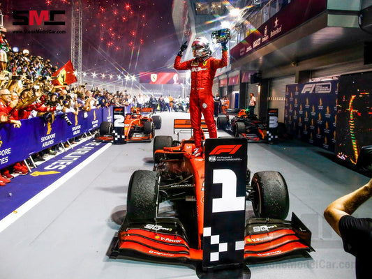 [Pending] Ferrari F1 SF90 #5 Sebastian Vettel Winner Singapore GP 2019 Looksmart 1:43 Special Edition