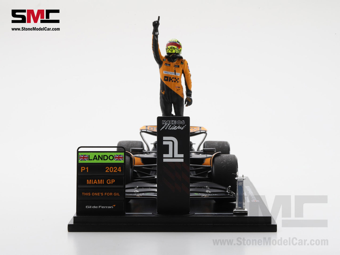 [Pre-Order] McLaren F1 MCL38 #4 Lando Norris Miami GP 2024 1st Career Win 1:18 Spark Figure Special Edition
