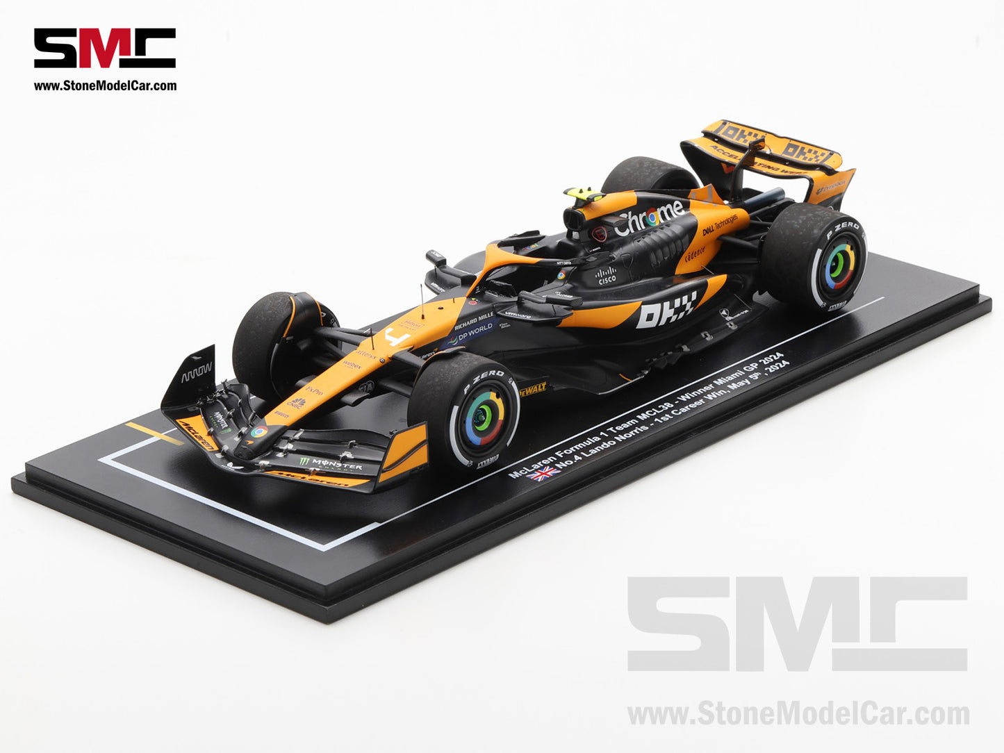 [Pre-Order] McLaren F1 MCL38 #4 Lando Norris Miami GP 2024 1st Career Win 1:18 Spark Figure Special Edition