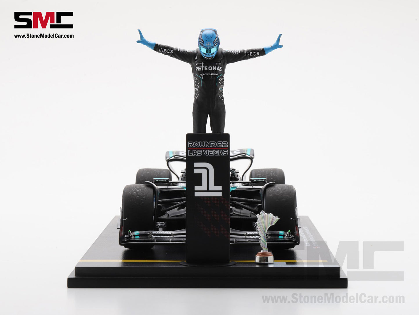 [Pre-Order] Mercedes F1 W15 E Performance #63 George Russell Las Vegas GP Winner 2024 Spark 1:18 Special Edition
