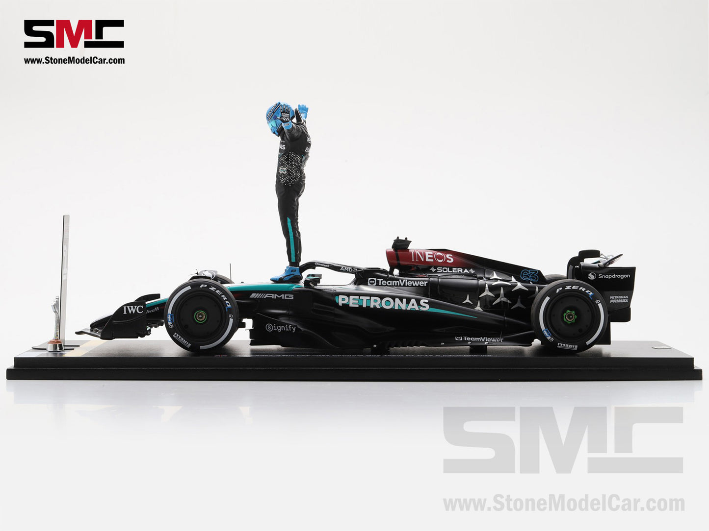 [Pre-Order] Mercedes F1 W15 E Performance #63 George Russell Las Vegas GP Winner 2024 Spark 1:18 Special Edition