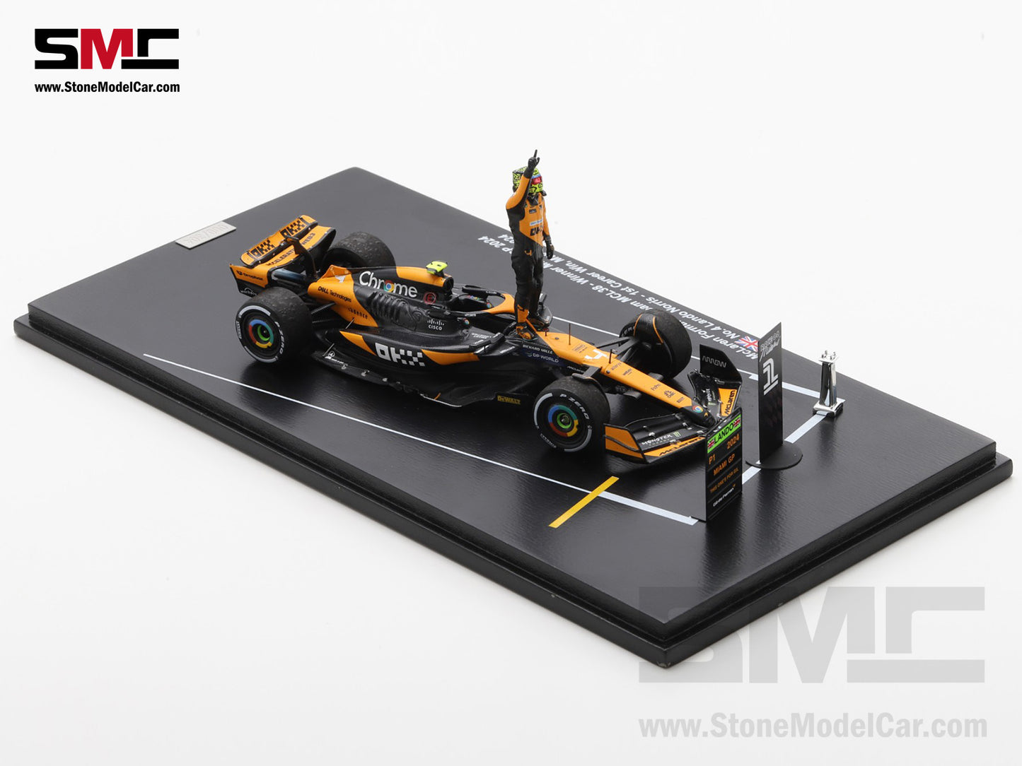 [Pre-Order] McLaren F1 MCL38 #4 Lando Norris Miami GP 2024 1st Career Win 1:43 Spark Figure Special Edition