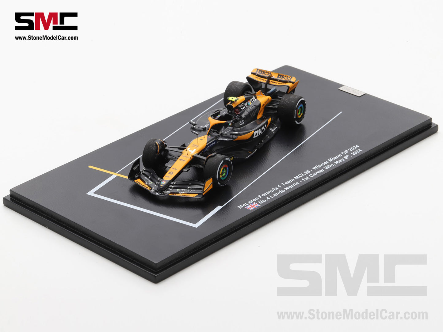 [Pre-Order] McLaren F1 MCL38 #4 Lando Norris Miami GP 2024 1st Career Win 1:43 Spark Figure Special Edition