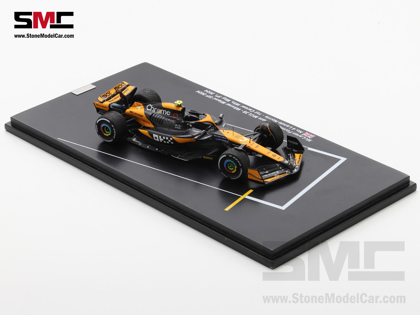 [Pre-Order] McLaren F1 MCL38 #4 Lando Norris Miami GP 2024 1st Career Win 1:43 Spark Figure Special Edition