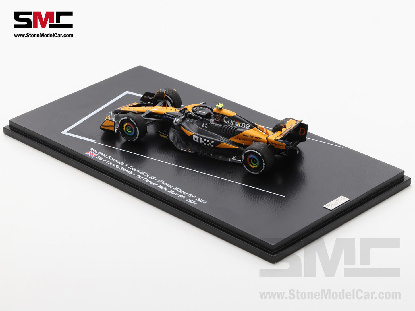 [Pre-Order] McLaren F1 MCL38 #4 Lando Norris Miami GP 2024 1st Career Win 1:43 Spark Figure Special Edition