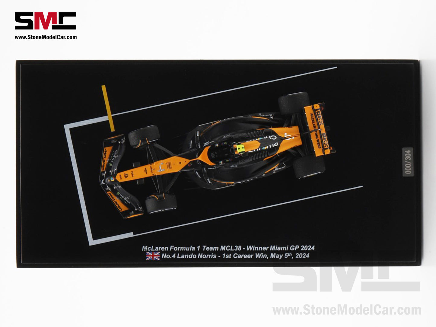 [Pre-Order] McLaren F1 MCL38 #4 Lando Norris Miami GP 2024 1st Career Win 1:43 Spark Figure Special Edition