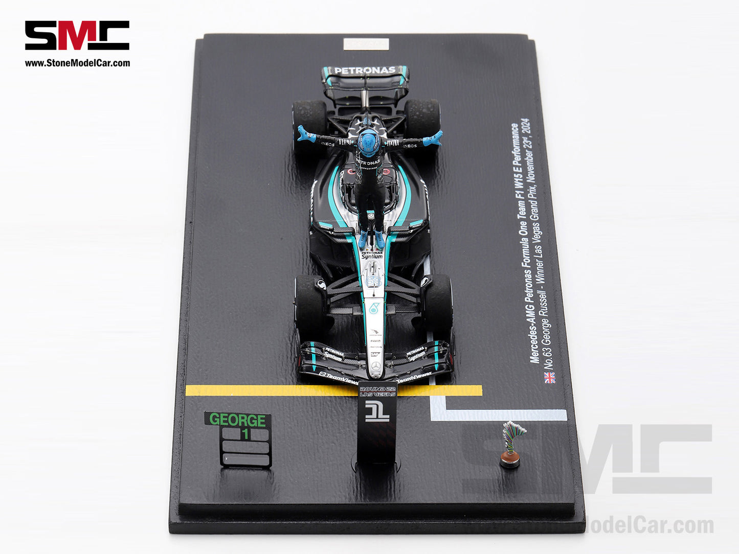 [Pre-Order] Mercedes F1 W15 E Performance #63 George Russell Las Vegas GP Winner 2024 Spark 1:43 Special Edition