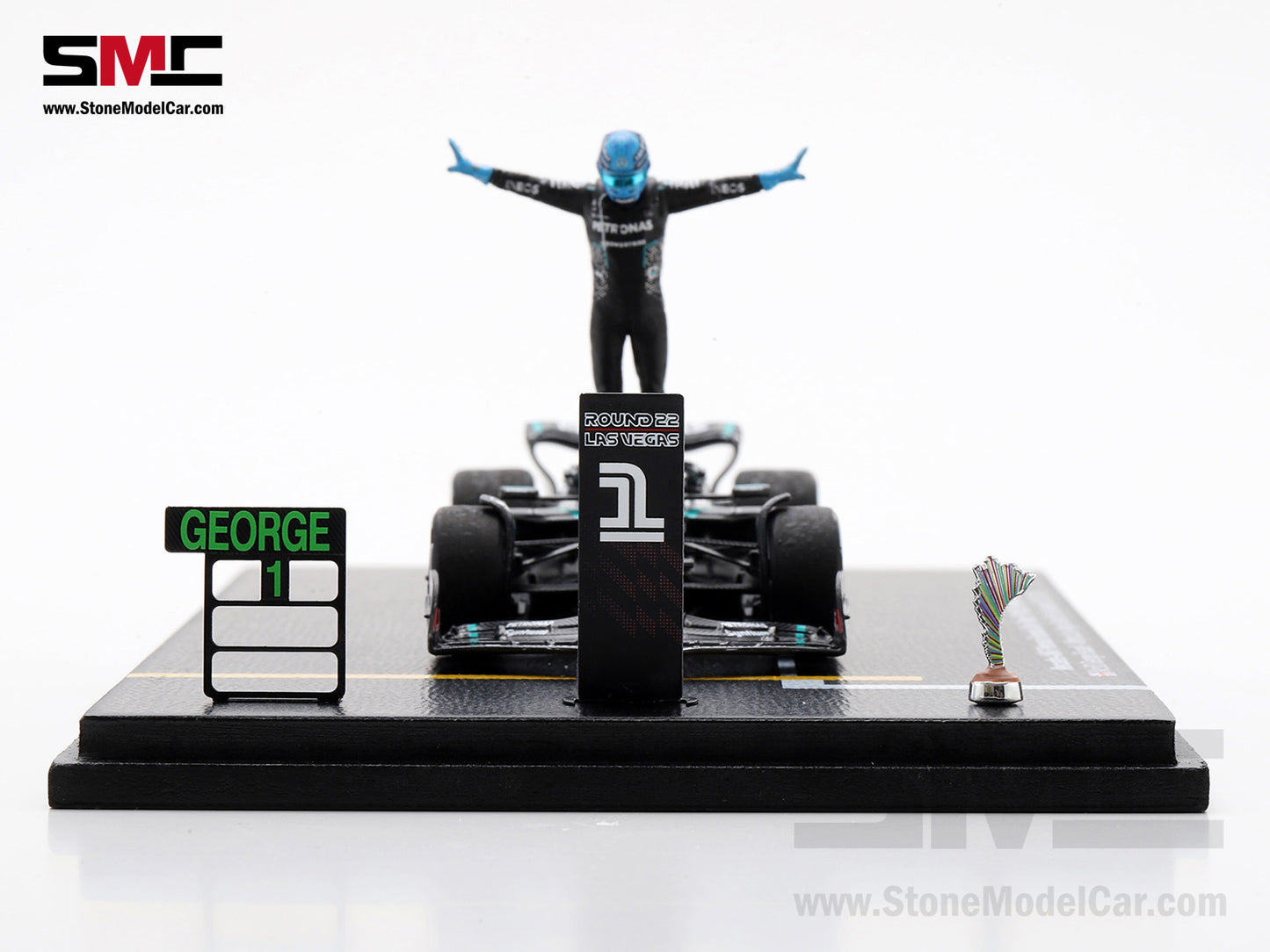 [Pre-Order] Mercedes F1 W15 E Performance #63 George Russell Las Vegas GP Winner 2024 Spark 1:43 Special Edition