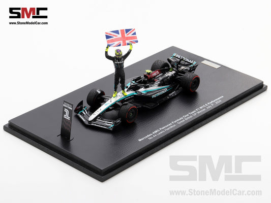 [Pre-Order] Mercedes F1 W15 #44 7x World Champion Lewis Hamilton British GP Winner 2024  1:43 Spark Figure Special Edition