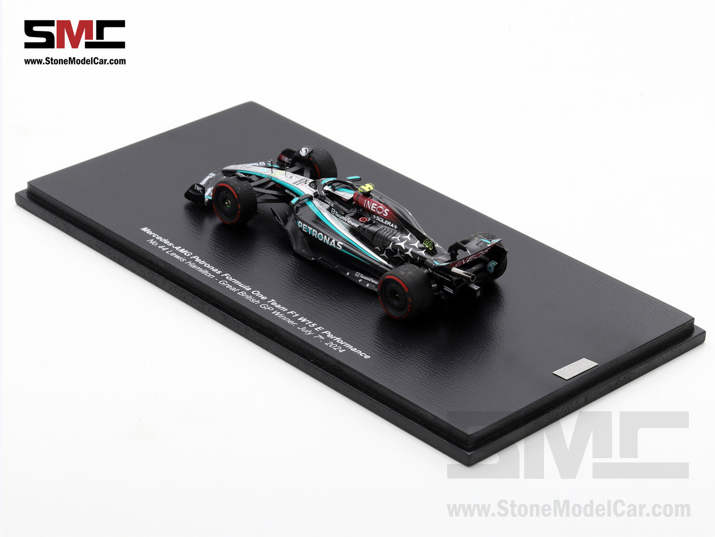 [Pre-Order] Mercedes F1 W15 #44 7x World Champion Lewis Hamilton British GP Winner 2024  1:43 Spark Figure Special Edition