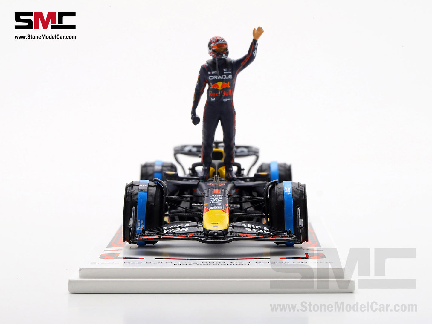 [Pre-Order] Red Bull F1 RB21 #1 Max Verstappen Belgium GP 2025 Special Orange Lion Helmet 1:43 Spark Special Figrine Edition