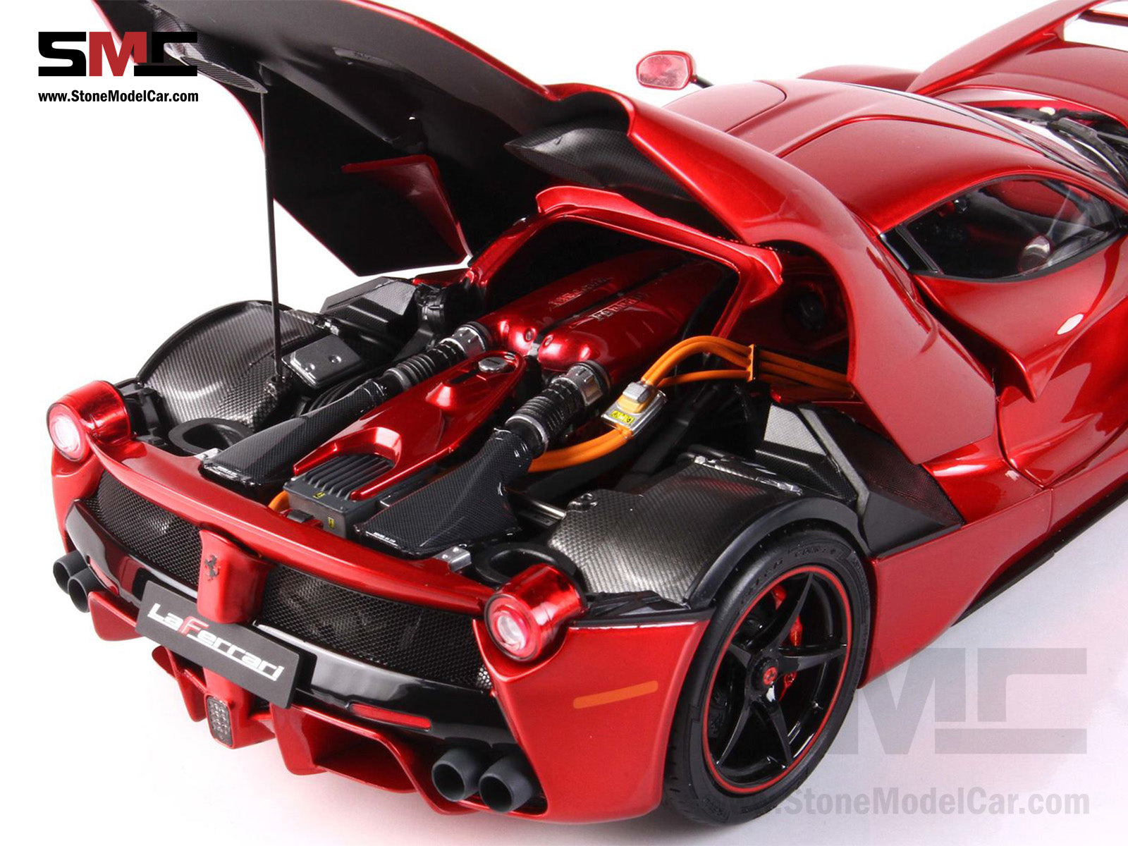 BBR High End Ferrari 1:18 LaFerrari Metallic Red Fire Rosso Fuoco Met Full  Open