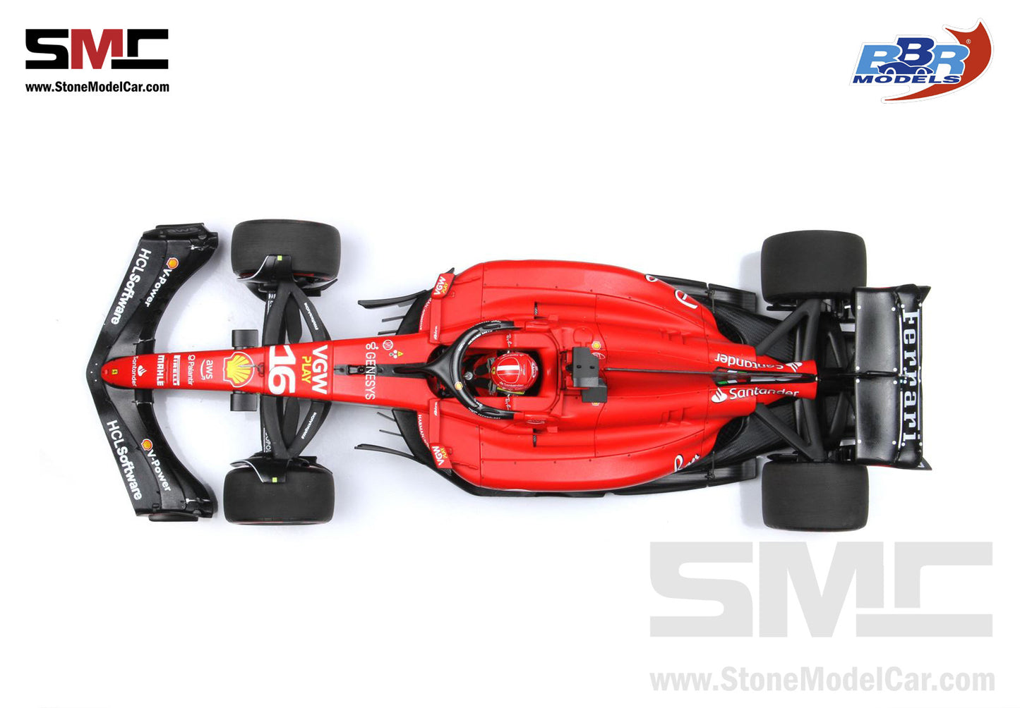 [Pre-Order] Ferrari F1 SF-23 #16 Charles Leclerc Belgium SPA GP 2023 BBR 1:18 Polifoam Packaging