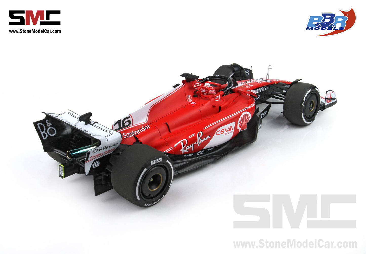Ferrari F1 SF-23 #16 Charles Leclerc Las Vegas GP 2023 BBR 1:18 Polifoam Packaging