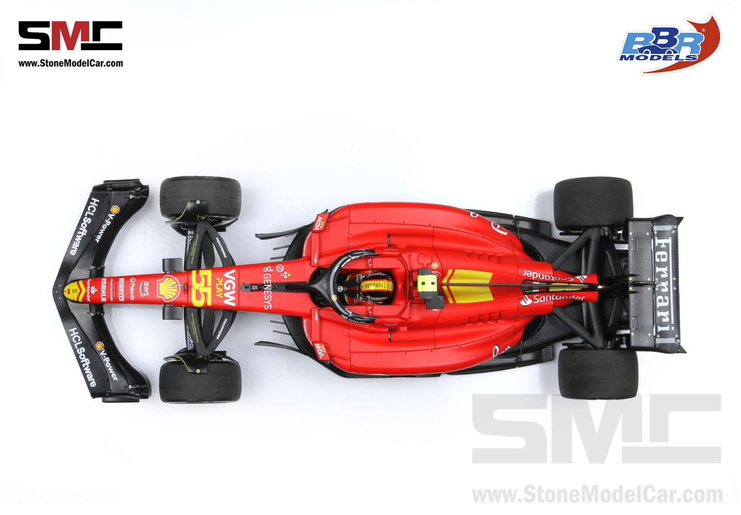 Ferrari F1 SF-23 #55 Carlos Sainz Italy Monza GP 2023 BBR 1:18 Polifoam Packaging