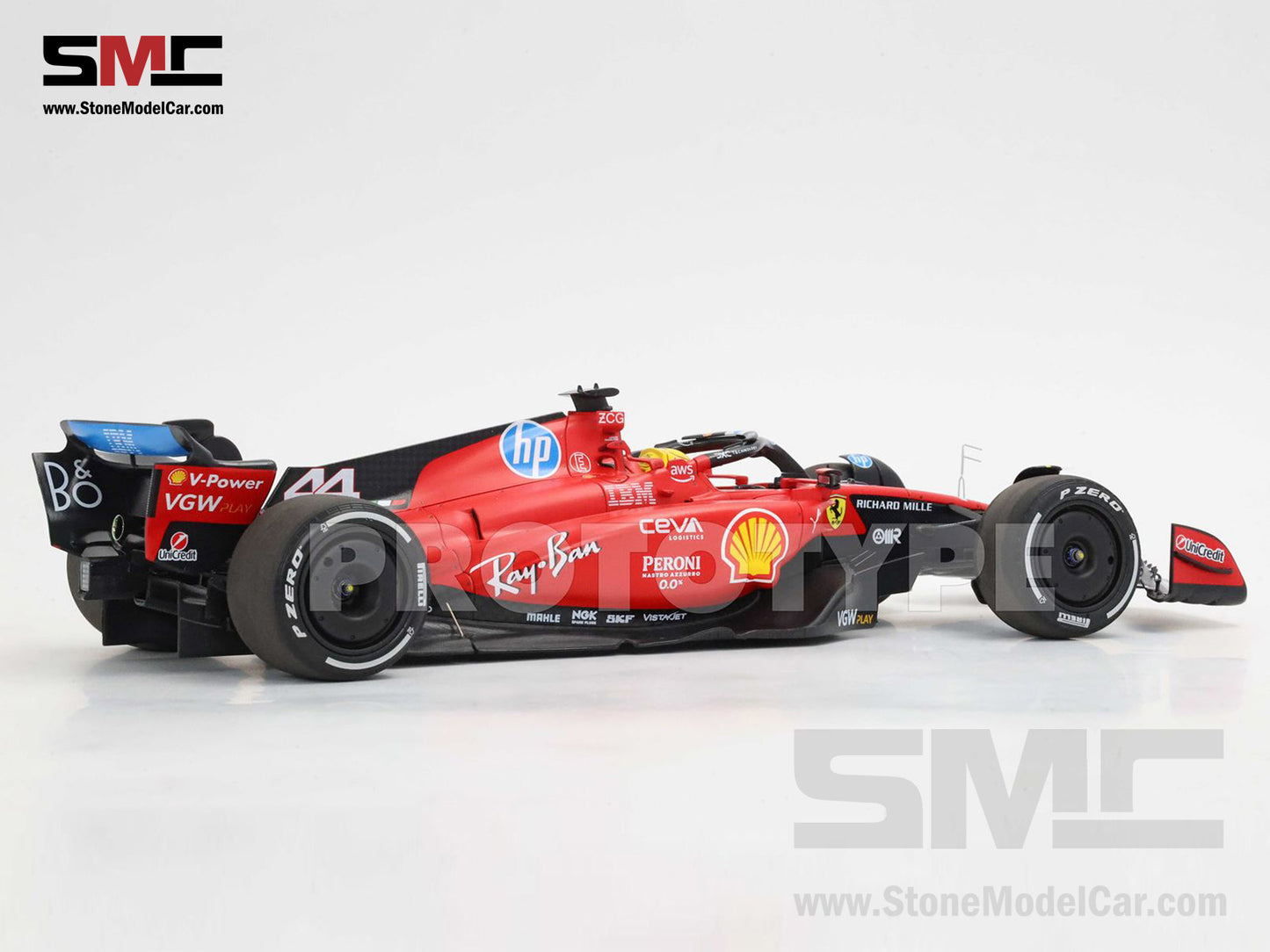[Pre-Order] Ferrari F1 SF-23 #44 Lewis Hamilton Fiorano Test 2025 BBR 1:18 with Leather Base