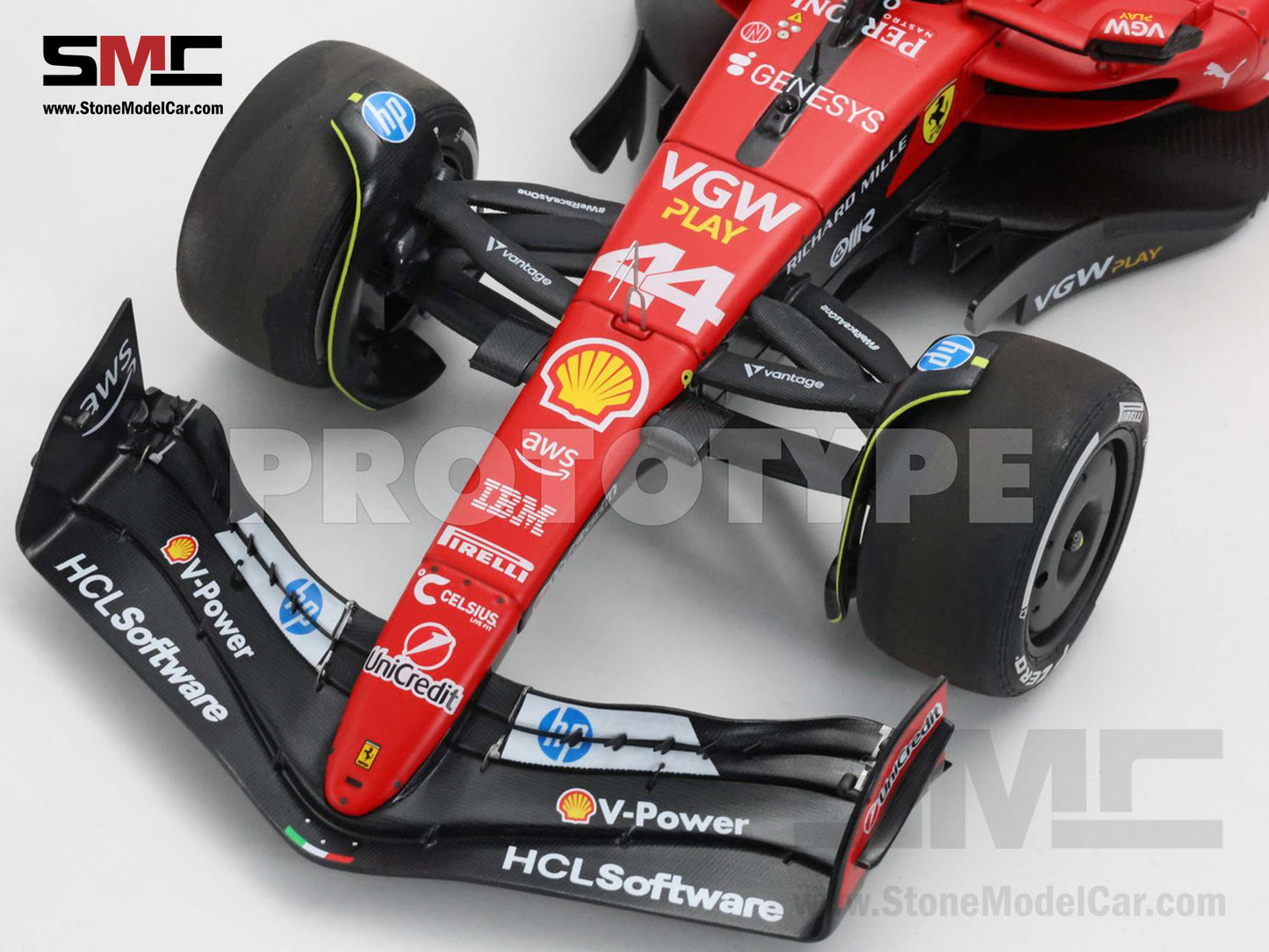 [Pre-Order] Ferrari F1 SF-23 #44 Lewis Hamilton Fiorano Test 2025 BBR 1:18 with Leather Base