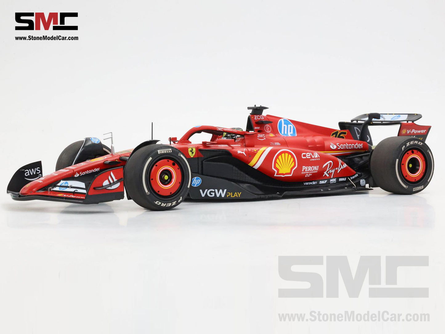 [Pre-Order] Ferrari F1 SF-24 #16 Charles Leclerc Winner Italy GP 2024 BBR 1:18 Polifoam Packaging