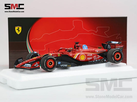 [Pre-Order] Ferrari F1 SF-24 #16 Charles Leclerc Winner Italy GP 2024 BBR 1:18 Polifoam Packaging