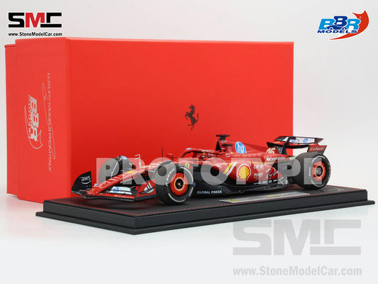 [Pre-Order] Ferrari F1 SF-24 #16 Charles Leclerc Winner US GP Austin 2024 BBR 1:18 with Leather Base