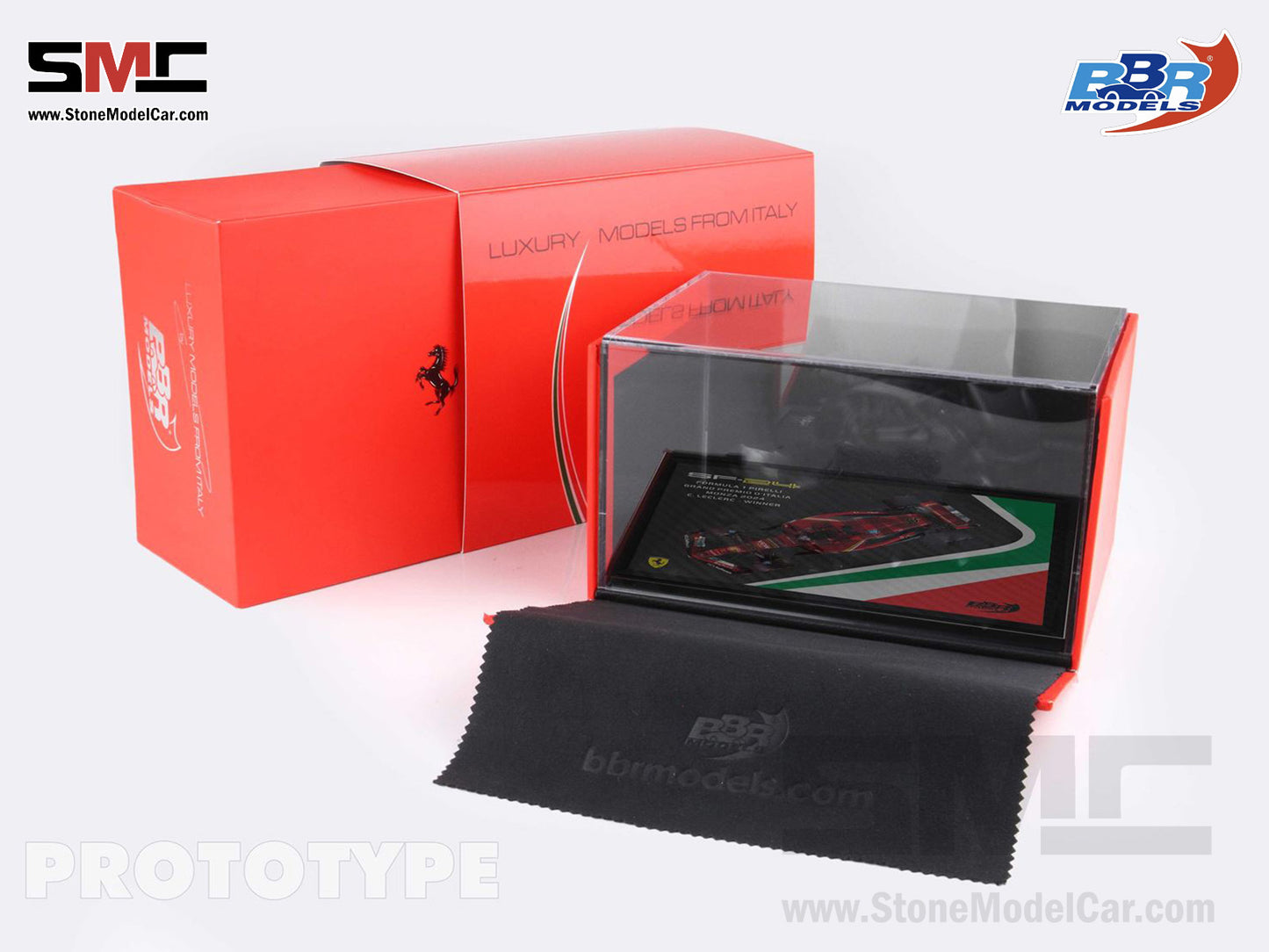 [Pre-Order] Ferrari F1 SF-24 #16 Charles Leclerc Winner Italy GP 2024 BBR 1:43 BBRC307AST Special Pack