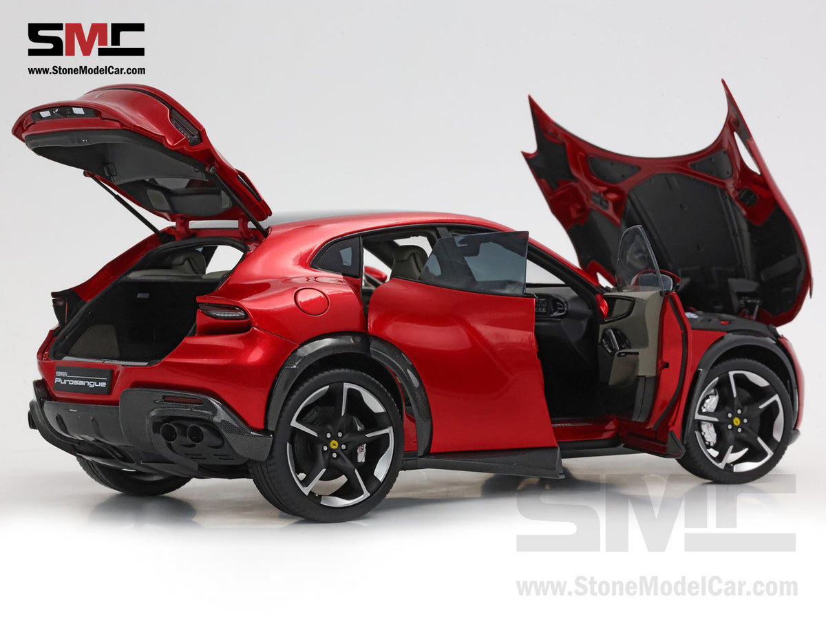 BBR High End Ferrari 1:18 Purosangue Rosso Magma Red Color Full Open, Don't Call It a SUV