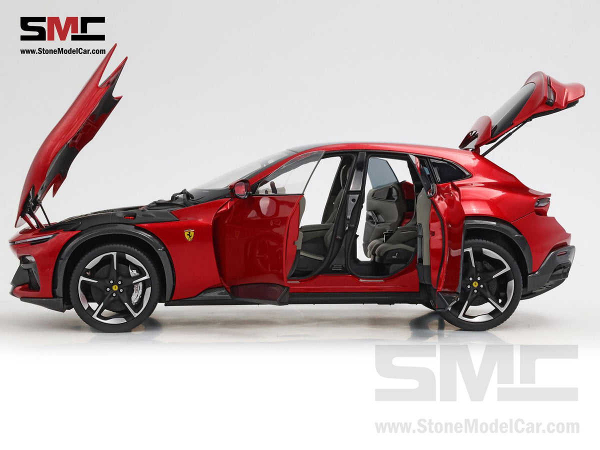 BBR High End Ferrari 1:18 Purosangue Rosso Magma Red Color Full Open, Don't Call It a SUV