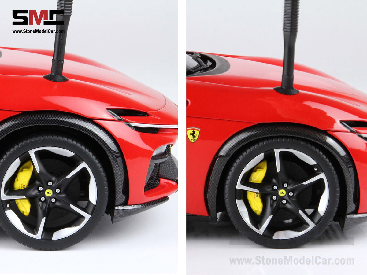 BBR High End Ferrari 1:18 Purosangue Rosso Corsa Panoramic Roof Full Open, Don't Call It a SUV