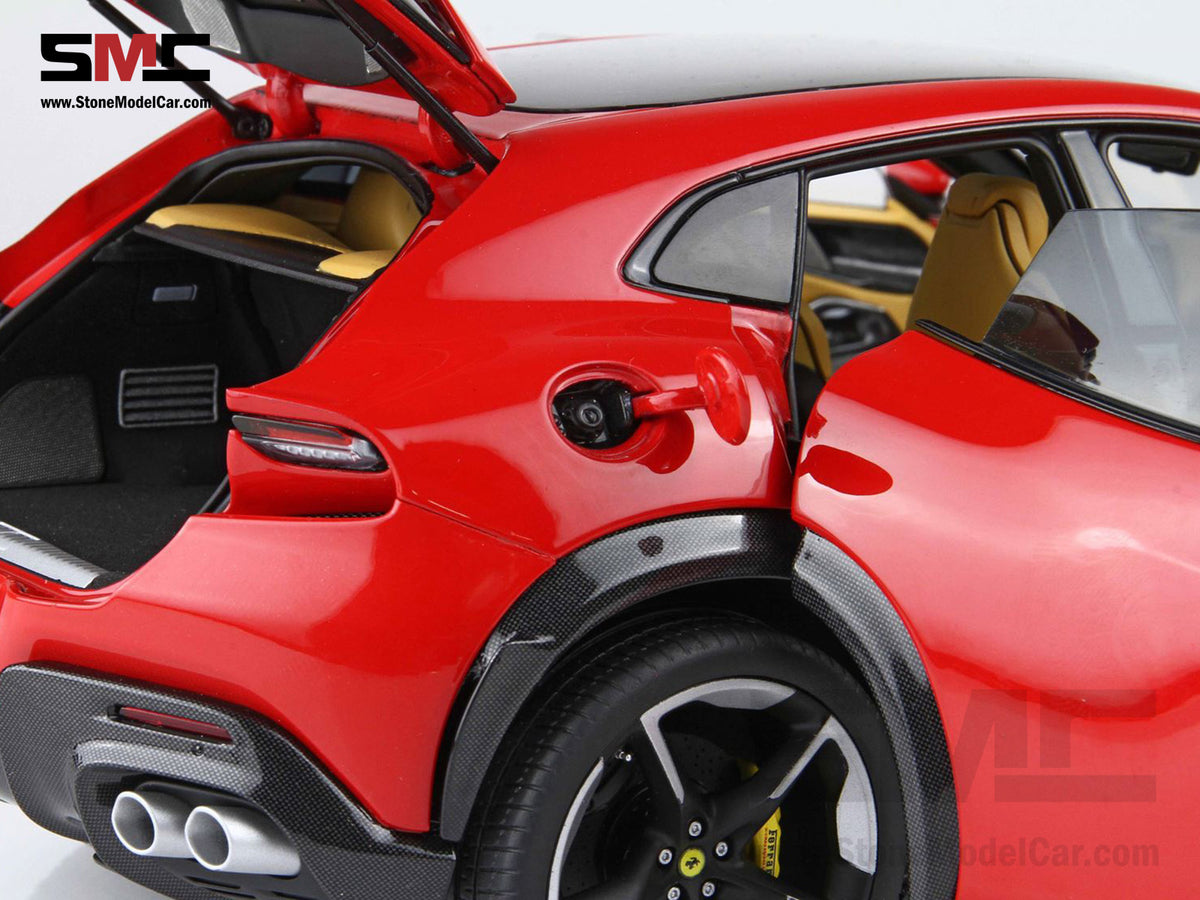 BBR High End Ferrari 1:18 Purosangue Rosso Corsa Panoramic Roof Full Open, Don't Call It a SUV
