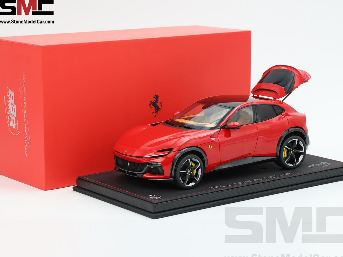 BBR High End Ferrari 1:18 Purosangue Rosso Corsa Panoramic Roof Full Open, Don't Call It a SUV