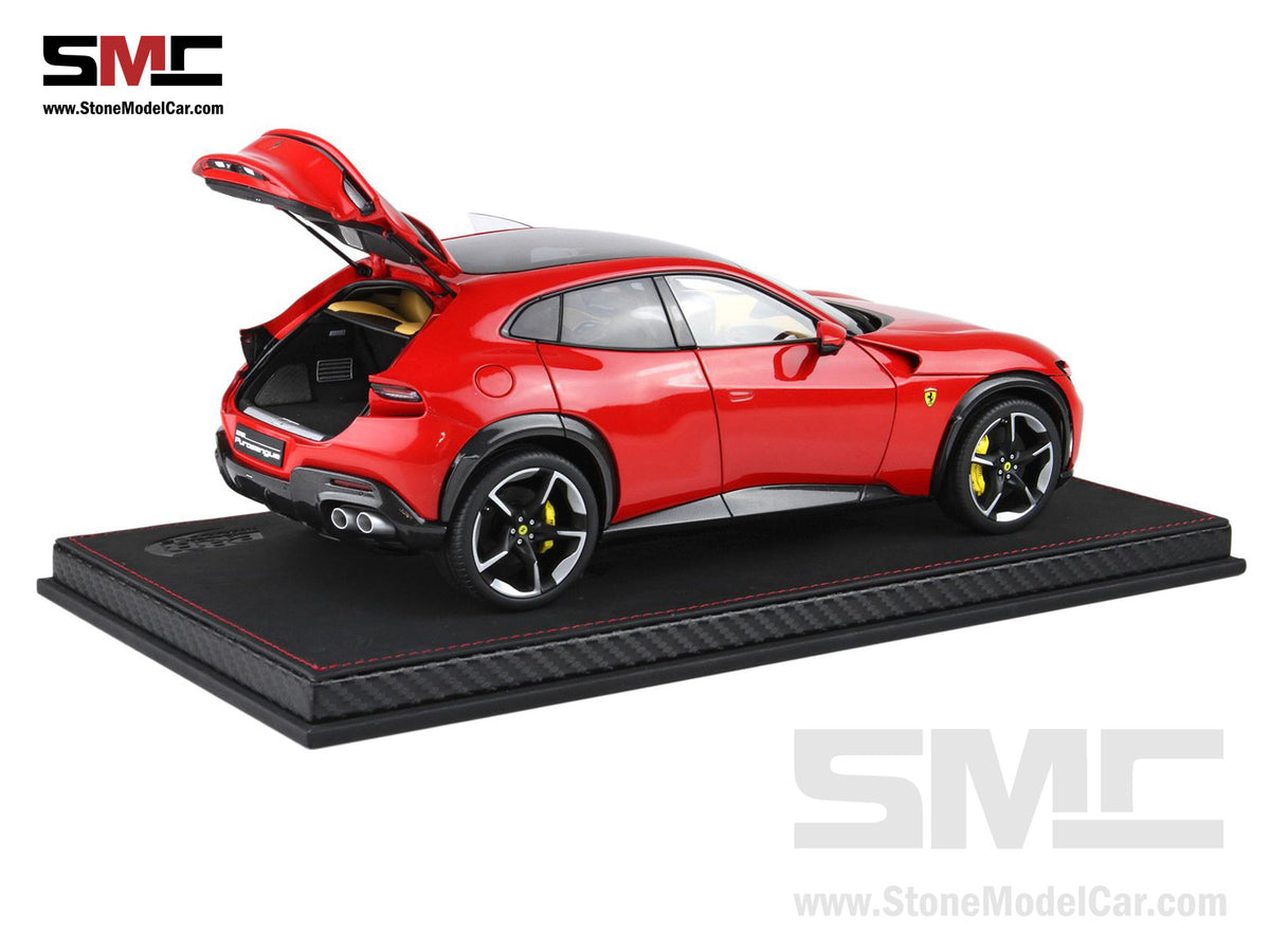 BBR High End Ferrari 1:18 Purosangue Rosso Corsa Panoramic Roof Full Open, Don't Call It a SUV
