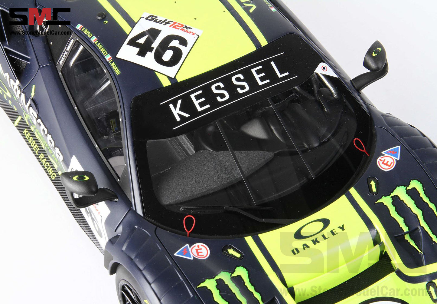 BBR 1:18 Ferrari 488 GT3 Team Kessel #46 Valentino Rossi 12H of Gulf 2021 LE 346