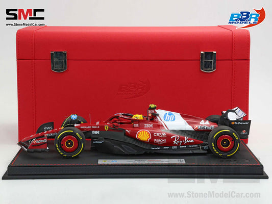 [Pre-Order] Ferrari F1 SF-25 #44 Lewis Hamilton Chinese GP Sprint Winner 2025 BBR 1:18 Red Leather Gift Box