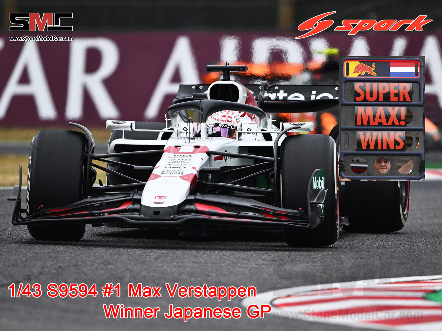 [Pre-Order] Red Bull F1 RB21 #1 Max Verstappen Japanese GP Winner 2025 1:43 Spark S9594