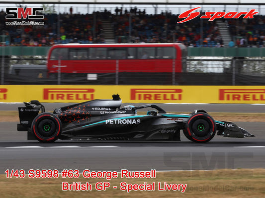 [Pre-Order] Mercedes F1 W16 E Performance #63 George Russell British GP 2025 Spark 1:43 S9598