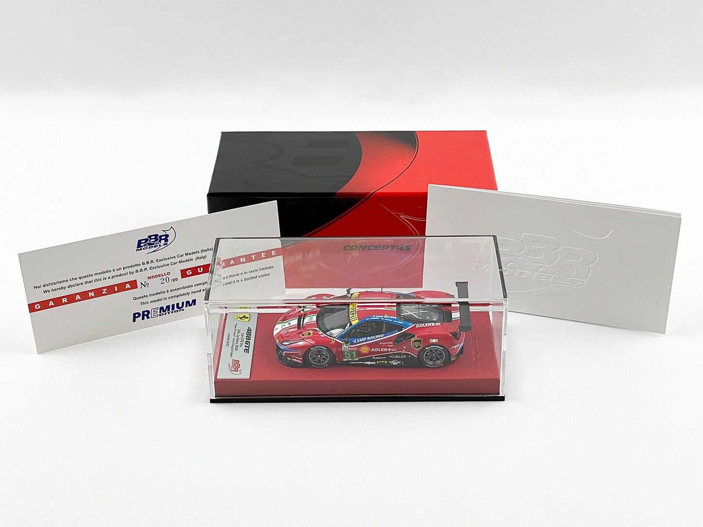 BBR PREMIUM 1:43 Ferrari 488 LM GTE PRO Team AF Corse #51 24H Le Mans 2020