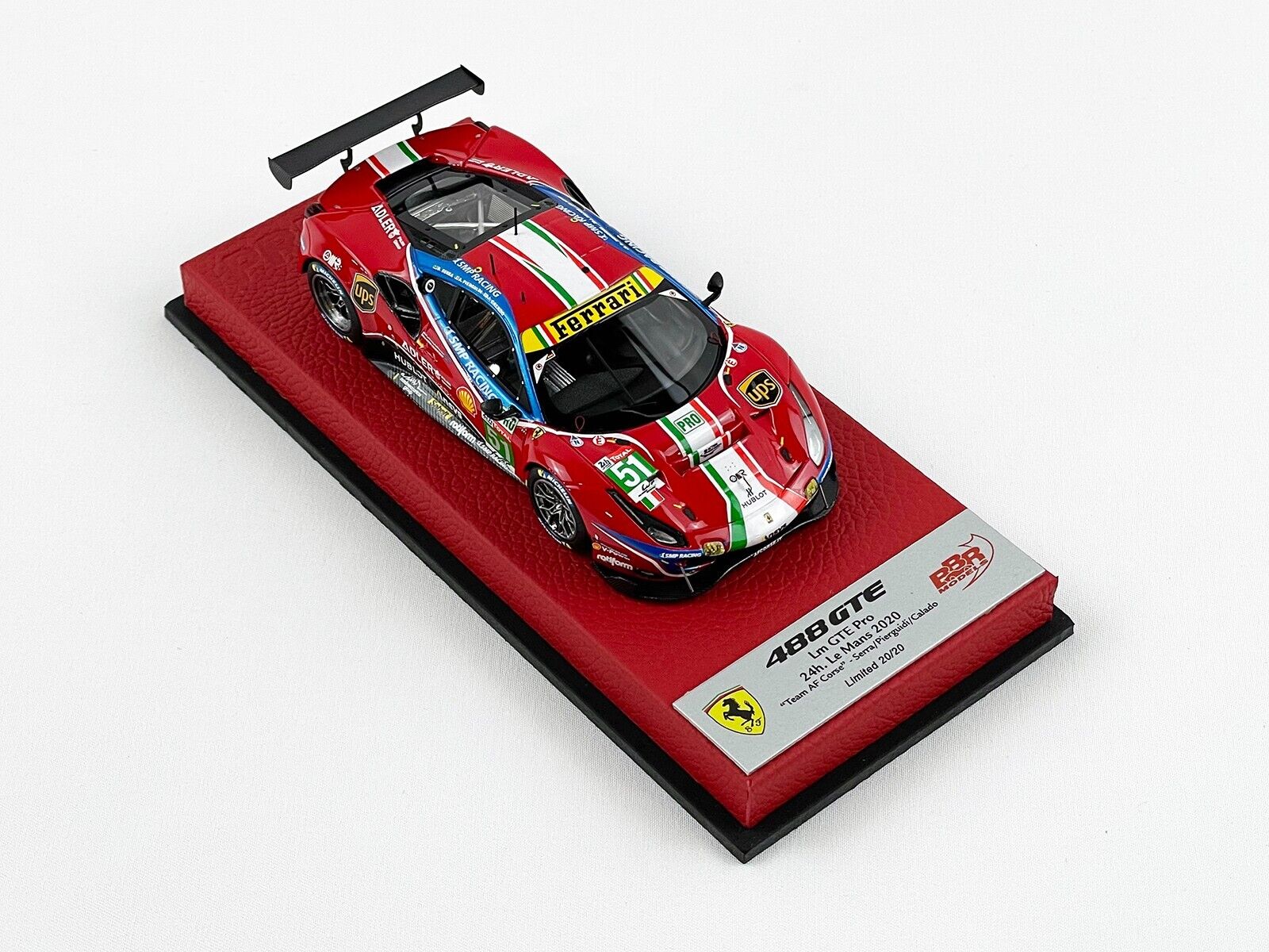 BBR PREMIUM 1:43 Ferrari 488 LM GTE PRO Team AF Corse #51 24H Le Mans BBR PREMIUM 1:43 Ferrari 488 LM GTE PRO Team AF Corse #51 24H Le Mans