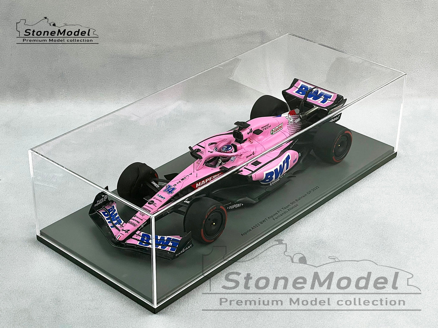 2022 Alpine Renault BWT F1 A522 #14 Fernando Alonso Bahrain GP 1:18 Spark 18S752