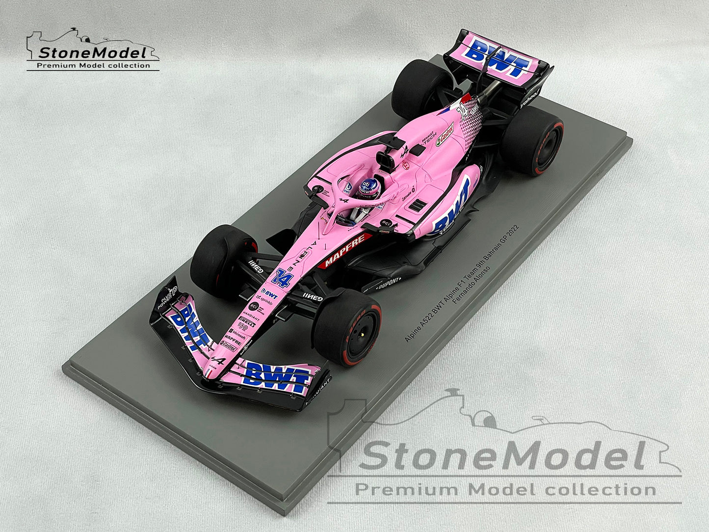 2022 Alpine Renault BWT F1 A522 #14 Fernando Alonso Bahrain GP 1:18 Spark 18S752