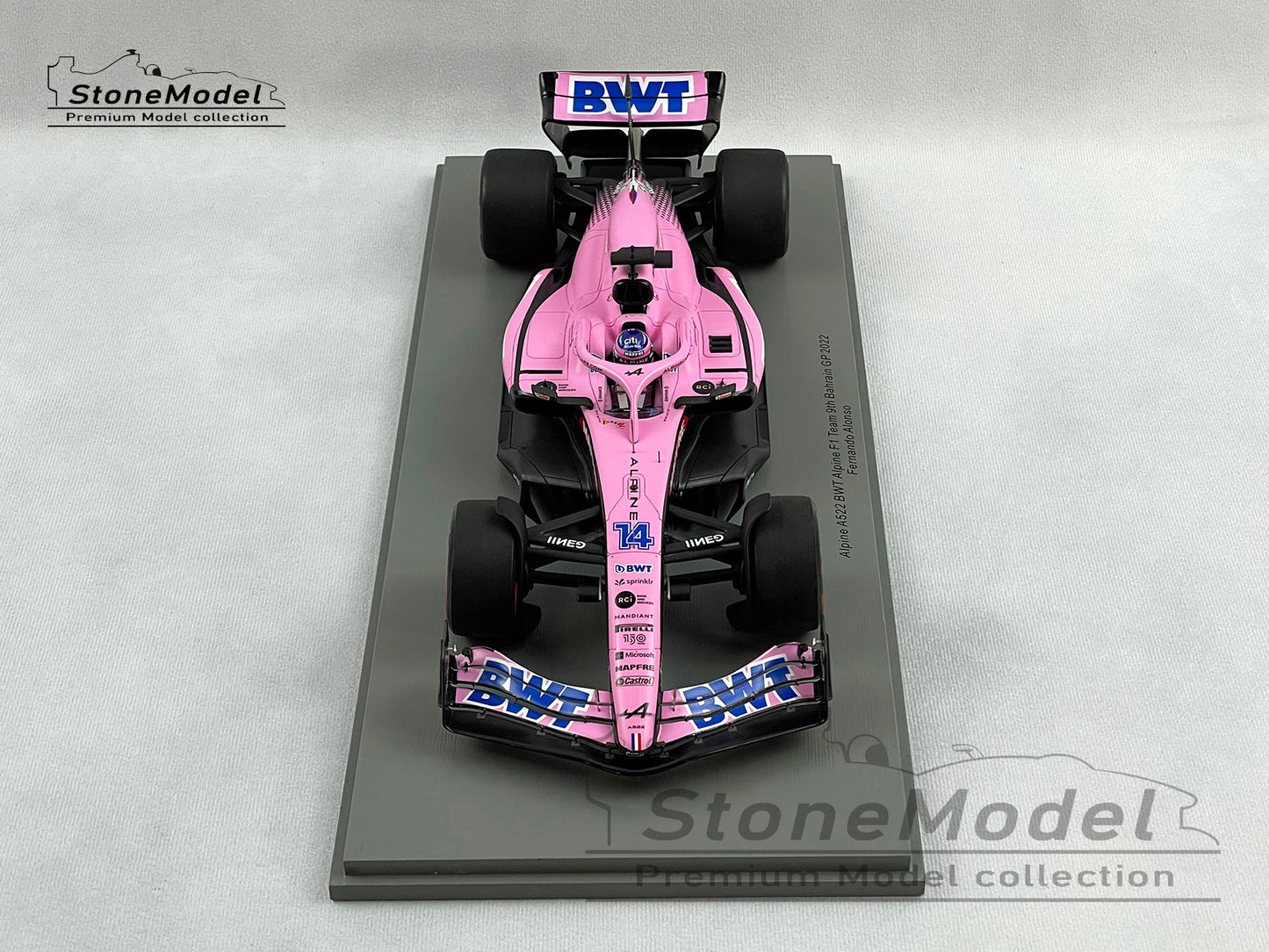 2022 Alpine Renault BWT F1 A522 #14 Fernando Alonso Bahrain GP 1:18 Spark 18S752