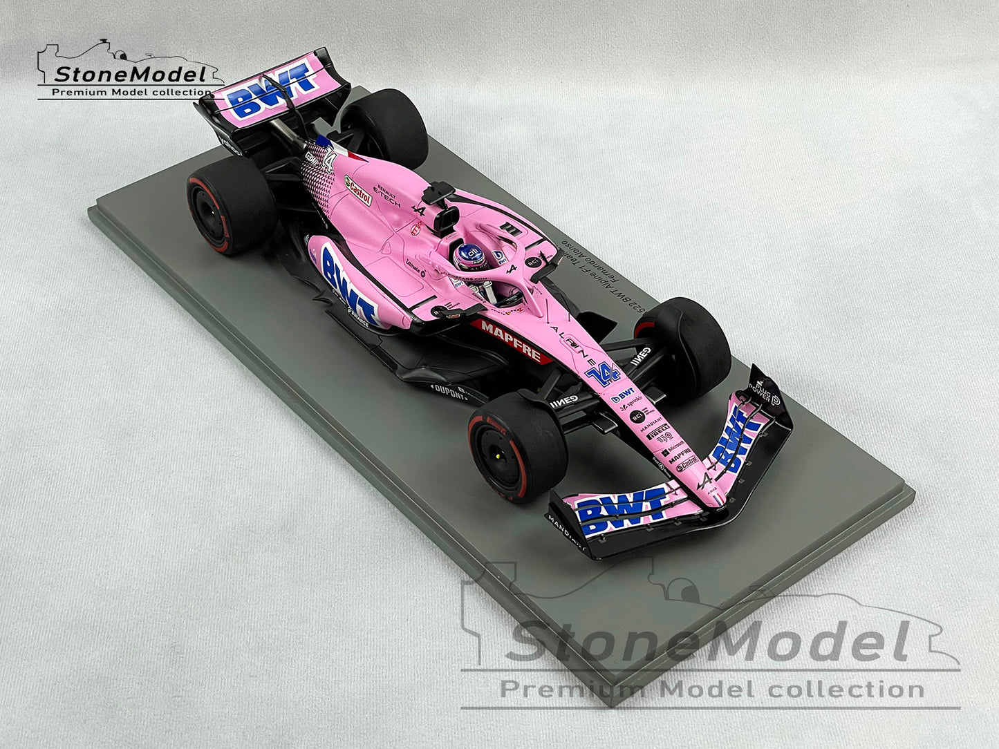 2022 Alpine Renault BWT F1 A522 #14 Fernando Alonso Bahrain GP 1:18 Spark 18S752