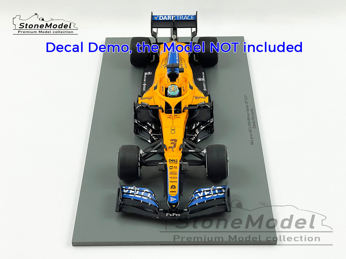 Decal for 1:18 Mclaren F1 MCL35M Italy 2021 Norris Ricciardo MINICHAMPS & Spark