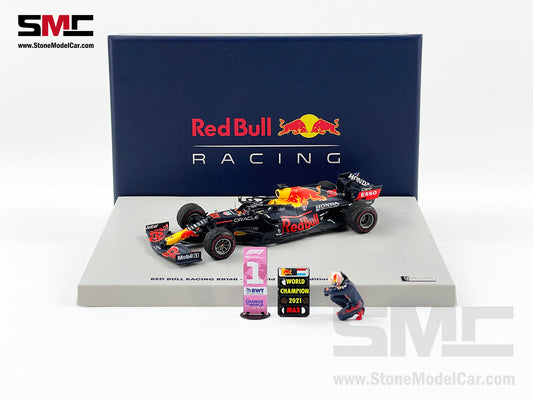 2021 F1 World Champion #33 Max Verstappen Red Bull RB16B Abu Dhabi 1:43 Spark with Figure
