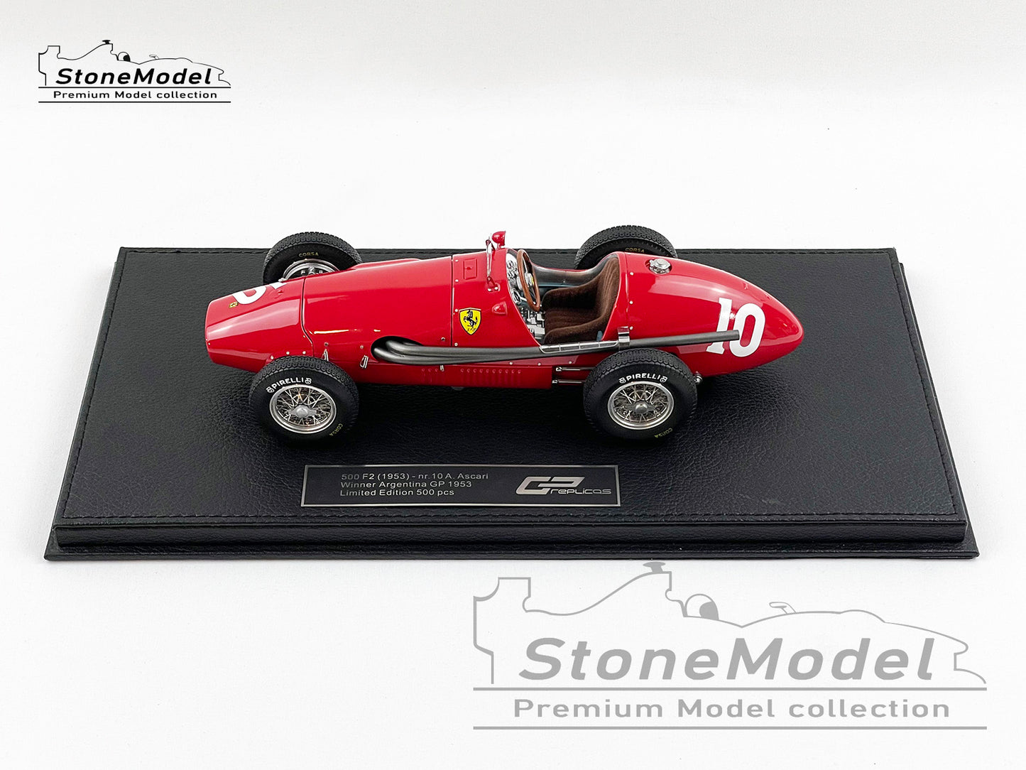 Ferrari F1 500F2 #10 Alberto Ascari Argentina GP 1953 World Champion 1:18 with Figure