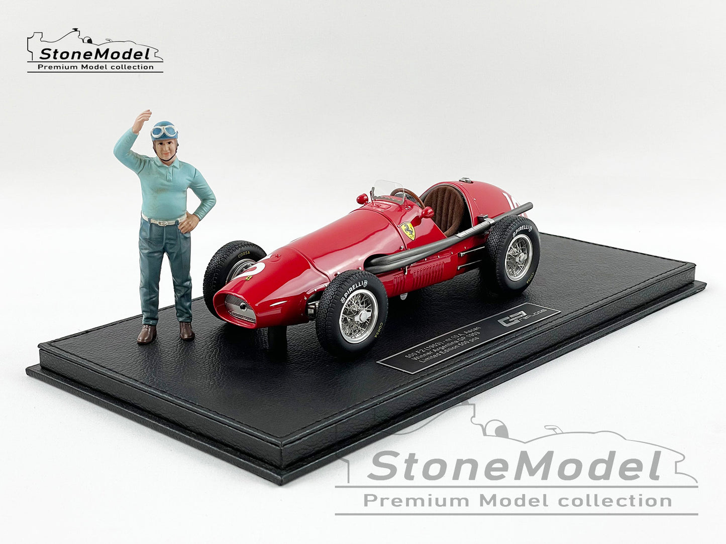 Ferrari F1 500F2 #10 Alberto Ascari Argentina GP 1953 World Champion 1:18 with Figure